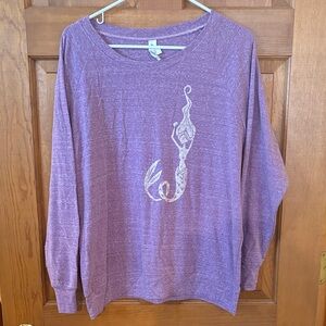 Danza cape cod Purple Long Sleeve Top with Mermaid Design like new xl